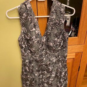 Gray Rose Dress